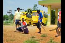 "Swachh Bharat Mission" activities at Madanpur Hostel on 2nd Oct, 2014.