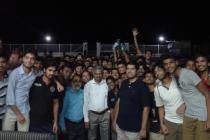 Group Photo of Students with Director after Interaction ( at 10.30 PM ) at Mahanadi Hall of Residence on First Day (18th July 2015) at Our Permanent Campus