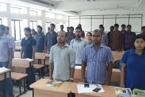 Mass singing of National Anthem on the eve of Azadi - 70