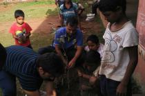 Dr N.C Sahoo with School Children 