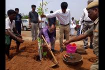 Plantation drive on the eve of World Environment Day