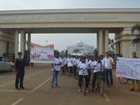 Cycle rally organized by NSS and EAA for creating road safety awareness and health and wellness awareness