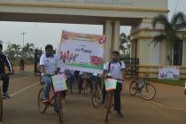 Cycle rally organized by NSS and EAA for creating road safety awareness and health and wellness awareness