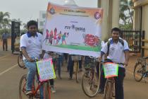 Cycle rally organized by NSS and EAA for creating road safety awareness and health and wellness awareness