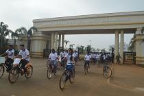 Cycle rally organized by NSS and EAA for creating road safety awareness and health and wellness awareness