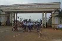 Cycle rally organized by NSS and EAA for creating road safety awareness and health and wellness awareness
