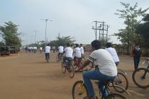 Cycle rally organized by NSS and EAA for creating road safety awareness and health and wellness awareness