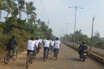 Cycle rally organized by NSS and EAA for creating road safety awareness and health and wellness awareness
