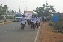 Cycle rally organized by NSS and EAA for creating road safety awareness and health and wellness awareness