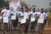 Cycle rally organized by NSS and EAA for creating road safety awareness and health and wellness awareness