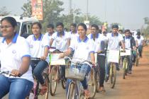 Cycle rally organized by NSS and EAA for creating road safety awareness and health and wellness awareness