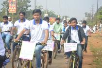 Cycle rally organized by NSS and EAA for creating road safety awareness and health and wellness awareness