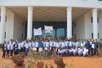 Cycle rally organized by NSS and EAA for creating road safety awareness and health and wellness awareness